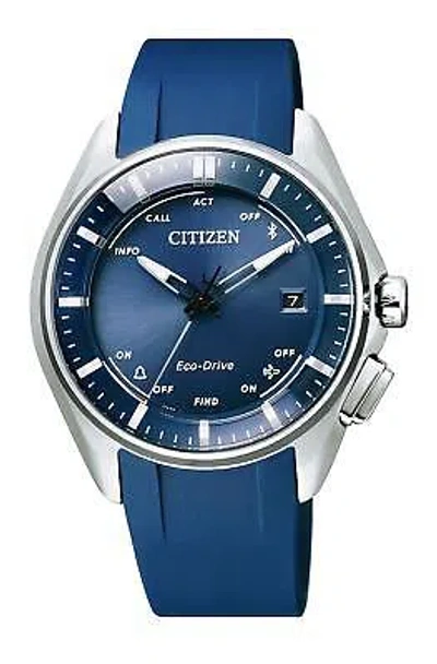 Pre-owned Citizen [] Watch Eco Drive Bluetooth Super Titanium In Dial/band Blue Type, Case Silver Type