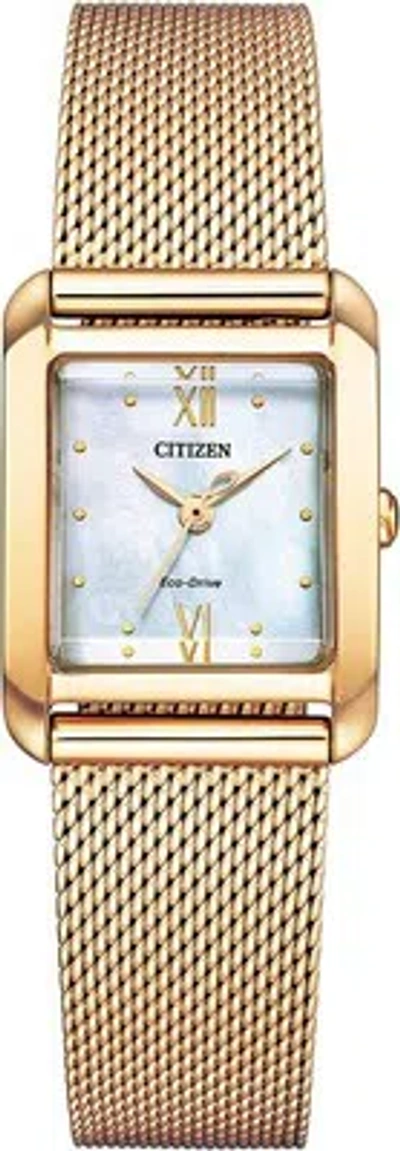 Pre-owned Citizen Watch Ew5593-64d Women&39;s Gold