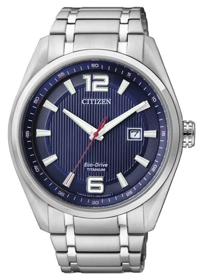 Pre-owned Citizen Watch Man Supertitanio Aw1240-187ft Solar-cristal Zafiro-10 Pubs