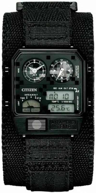 Pre-owned Citizen Watch Record Label Jg2105-00e Ana-digi Temp Chari & Co Collaboration