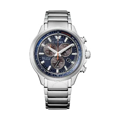 Citizen Weekender Chronograph Quartz Blue Dial Men's Watch At2471-58l In Metallic