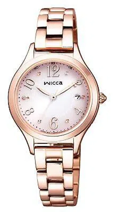Pre-owned Citizen Wicca Solar Tech Ks1-261-91 Happy Diary Solor Women's Watch 2019