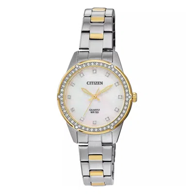 Citizen Women's Accent White Dial Watch In Gray