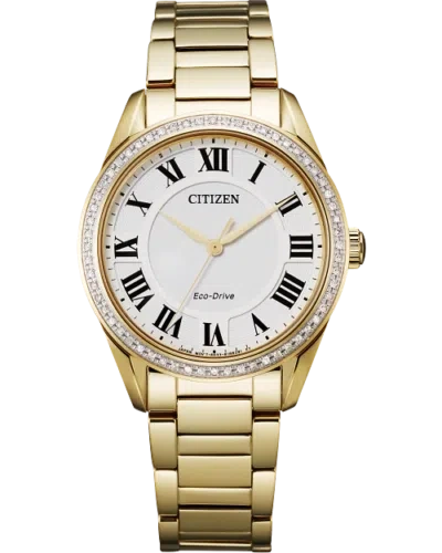 Pre-owned Citizen Women's Arezzo 32mm Solar Quartz Eco-drive Watch Em0882-59a