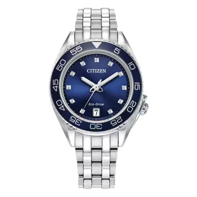 Citizen Women's Carson Blue Dial Watch In Metallic