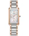 Citizen Bianca Womens Two Tone Stainless Steel Bracelet Watch Ew5624-54y In Two-tone