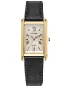 Citizen Women's Classic Bianca Black Apple Leather Strap Watch 32.4mm In Black