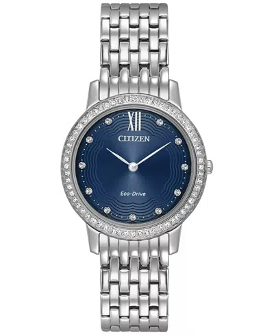 Citizen Women's Eco-drive Silhouette Crystal Watch In Silver
