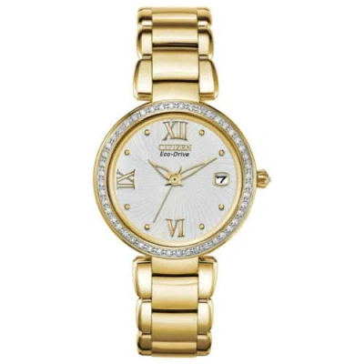 Pre-owned Citizen Women's Marne 33mm Solar Quartz Eco-drive Watch Eo1102-51a