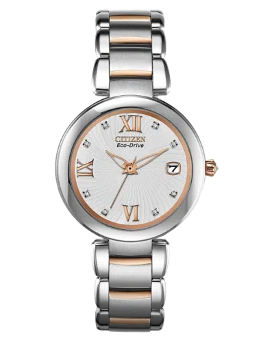 Pre-owned Citizen Women's Marne 33mm Solar Quartz Eco-drive Watch Eo1116-57a
