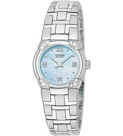 Pre-owned Citizen Women's Watch Stainless Steel Eco-drive Ew8030-52n