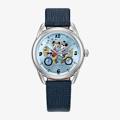 Citizen Womens Blue Leather Strap Watch Fe7097-05w