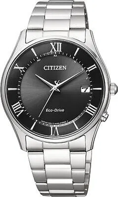 Pre-owned Citizen Wristwatch Simple Adjust E Lairon Eve Radio Watch Thin As1060-54e Men's In Dial Color - Black