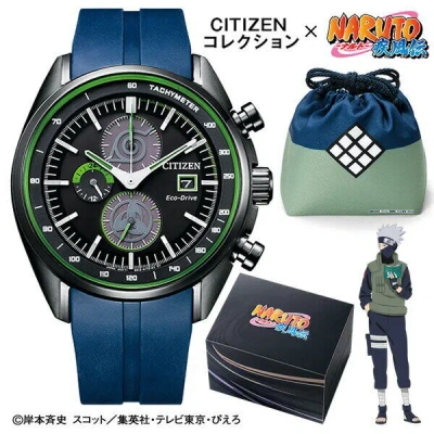 Pre-owned Citizen X Naruto Limited Collaboration Ca0597-24e Chronograph Watch Kakashi