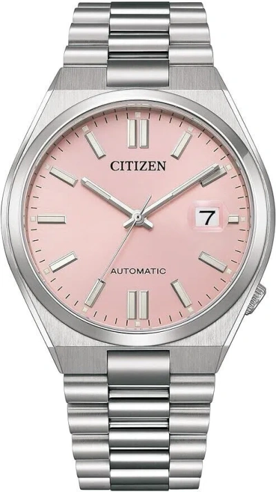 Pre-owned Citizen X Pantone Le 1999pcs Dreamy Pink Automatic Sapphire Watch Nj0158-89x