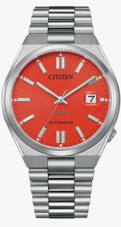 Pre-owned Citizen X Pantone Tsuyosa Nj0158-89w Blazing Red Automatic Watch Brand