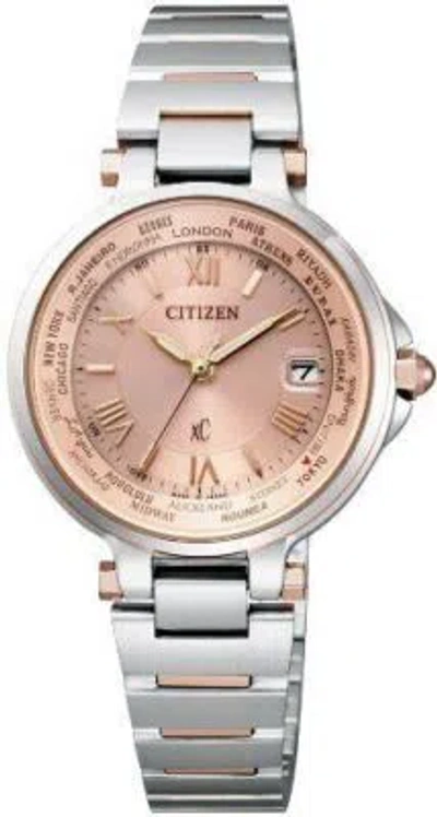 Pre-owned Citizen Xc Ec1014-65w Happy Flight Series Eco-drive Radio Watch Ladies