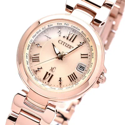 Pre-owned Citizen Xc Ec1032-54x Basic Collection Eco-drive Radio Solar Watch 27.8mm Women