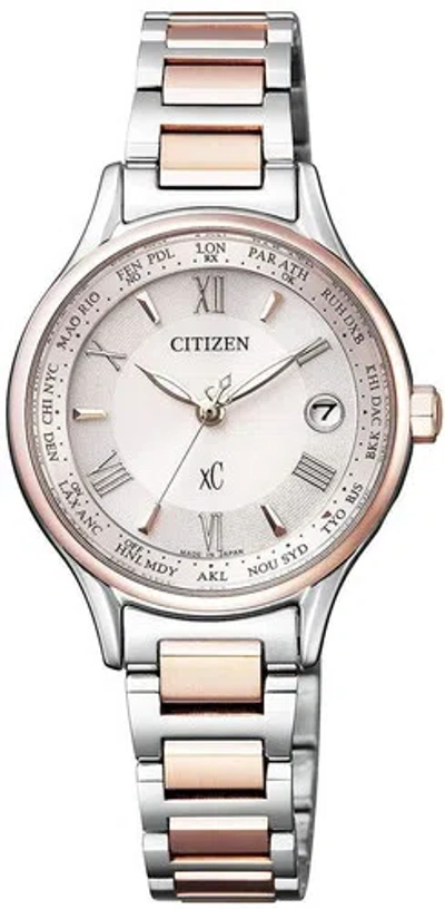 Pre-owned Citizen Xc Ec1165-51w Eco-drive Happy Flight Women's Watch Radio In Box