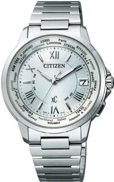 Pre-owned Citizen Xc Eco-drive Cb1020-54a Solar Radio Men Watch In Box