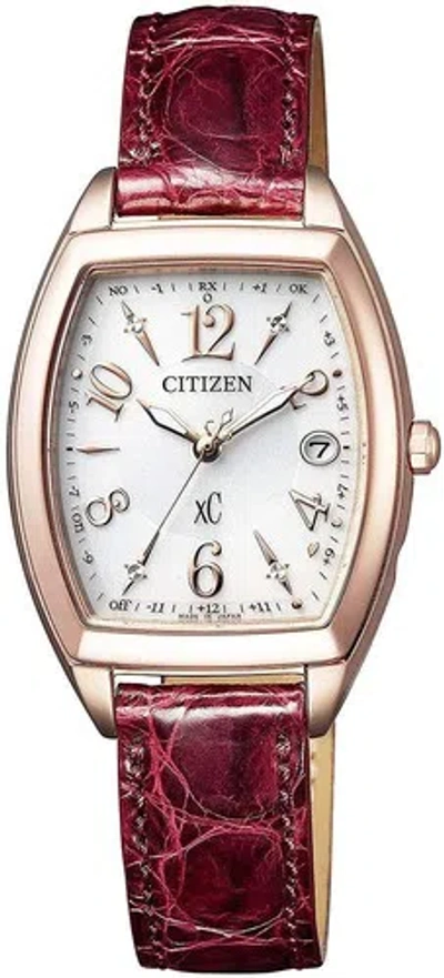 Pre-owned Citizen Xc Eco-drive Es9394-56a Happy Flight Solor Radio Women's Watch