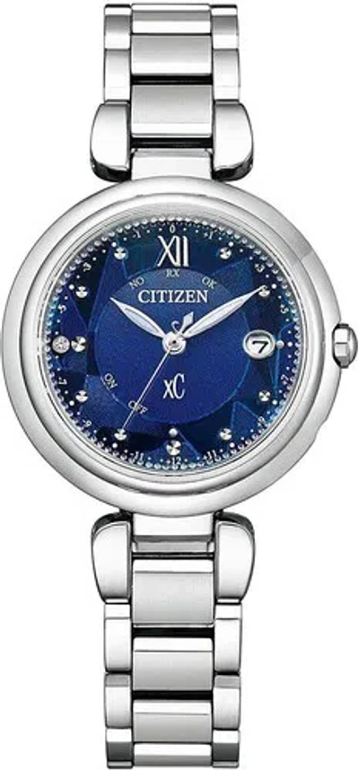 Pre-owned Citizen Xc Eco-drive Es9460-53n Yell Collection Solor Radio Women's Watch