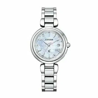 Pre-owned Citizen Xc Eco-drive Es9461-51w Mizu Collection Solor Radio Women's Watch