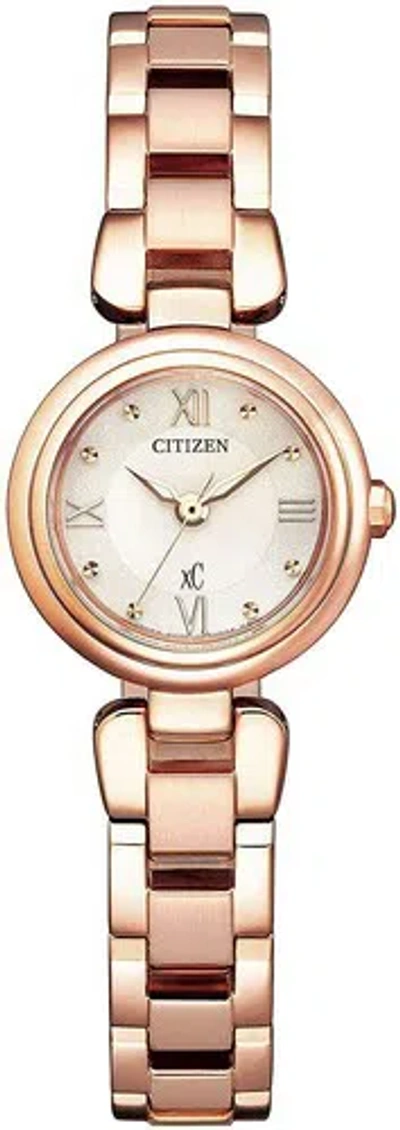 Pre-owned Citizen Xc Eco-drive Ew5572-56w Mizu Collection Solor Radio Women's Watch