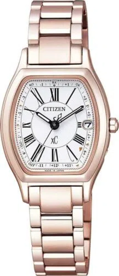 Pre-owned Citizen Xc Eco-drive Happy Flight Es9354-51a Solor Radio Women's Watch