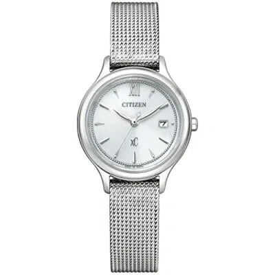Pre-owned Citizen Xc Eco-drive Mizu Collection Ew2631-55a Solor Women's Watch Silver
