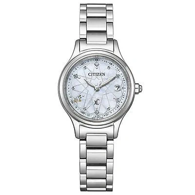 Pre-owned Citizen Xc Es9490-87d Hikari Collection Limited Model White Woman's Wrist Watch
