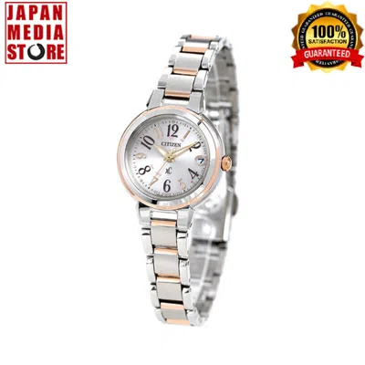 Pre-owned Citizen Xc Happy Flight Es9434-53x Silver Dial Eco-drive Radio Women Watch Japan
