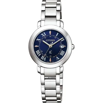 Pre-owned Citizen Xc Hikari Collection Es9440-51l Blue Eco-drive Women With Box Fast Ship