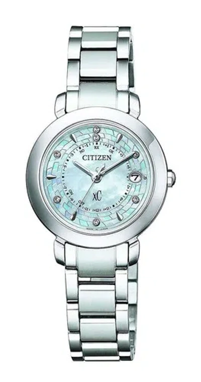 Pre-owned Citizen Xc Hikari Collection Es9440-51w Eco-drive Solor Radio Women's Watch