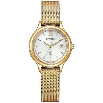 Pre-owned Citizen Xc Mizu Collection Ew2633-50a Gold Eco-drive Women Watch Made In Japan