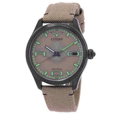 Pre-owned Citizen Yoda Star Wars Brown Dial Men's Watch Bm6839-06w