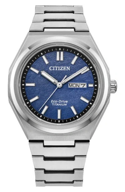 Citizen Zenshin Three-hand Super Titanium™ Bracelet Watch, 39mm In Multi