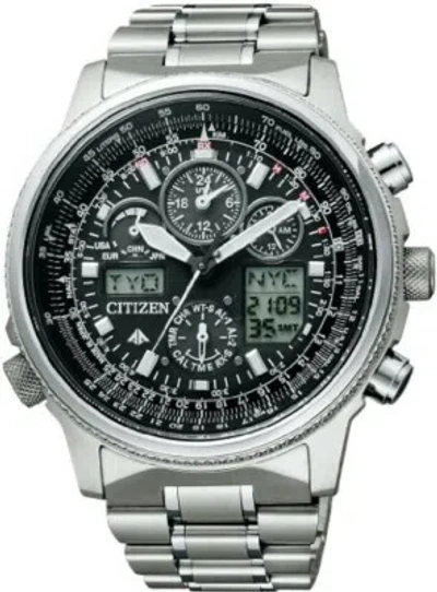 Pre-owned Citizen []promaster Eco-drive Radio Chronograph Pmv65-2271 Men's Watch From Japan