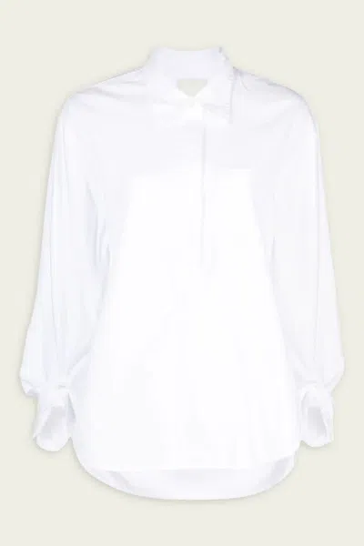Citizens Of Humanity Aave Oversized Cuff Shirt In Oxford White