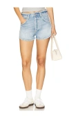 Citizen Of Humanity Abita Curved Hem Short In Blue