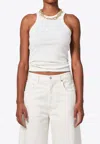 Citizen Of Humanity Akira Ribbed Tank Top In White