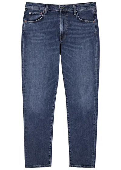 Citizens Of Humanity Alder Slim Tapered-leg Jeans In Mid Blu