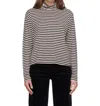 Citizen Of Humanity Alexandra Turtleneck Sweater In Navy Stripe In Blue