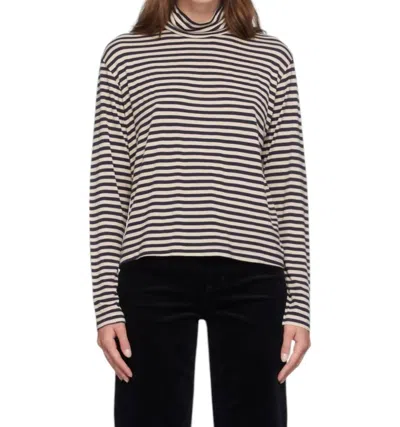 Citizen Of Humanity Alexandra Turtleneck Sweater In Navy Stripe In Blue