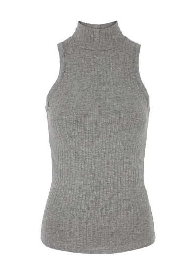 Citizens Of Humanity Alice Ribbed Stretch-jersey Tank In Grey