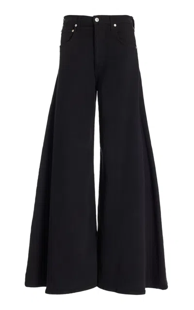 Citizens Of Humanity Amari Stretch High-rise Ultra Wide-leg Jeans In Black Currant