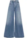 Citizens Of Humanity Gaucho High Waist Crop Wide Leg Organic Cotton Jeans In Blue