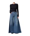 Citizens Of Humanity Gaucho High Waist Crop Wide Leg Organic Cotton Jeans In Blue