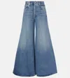 Citizens Of Humanity Gaucho High Waist Crop Wide Leg Organic Cotton Jeans In Blue