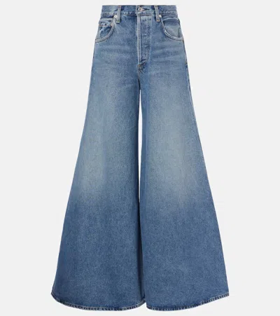 Citizen Of Humanity Amari Ultra Wide Leg Jeans In Dweller In Blue